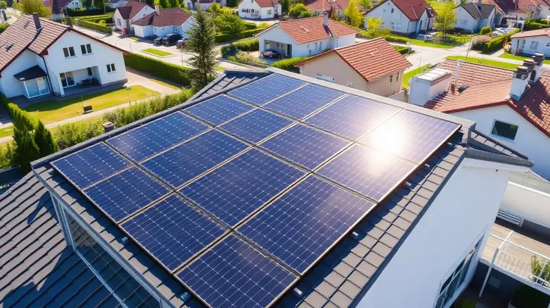 Solceller installerade på villatak i Sverige